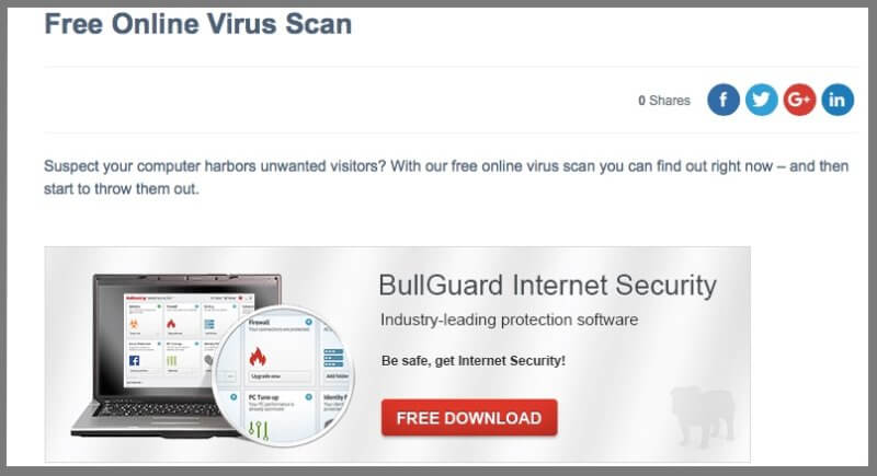 Bullguard Virus Scan (İndirme Gerekli)