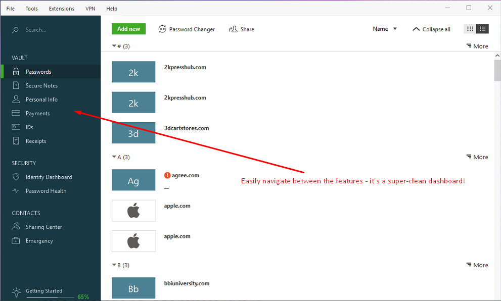 De bedste adgangskodeadministratorer til Linux Dashlane – Bedst pga. dets gratis abonnement