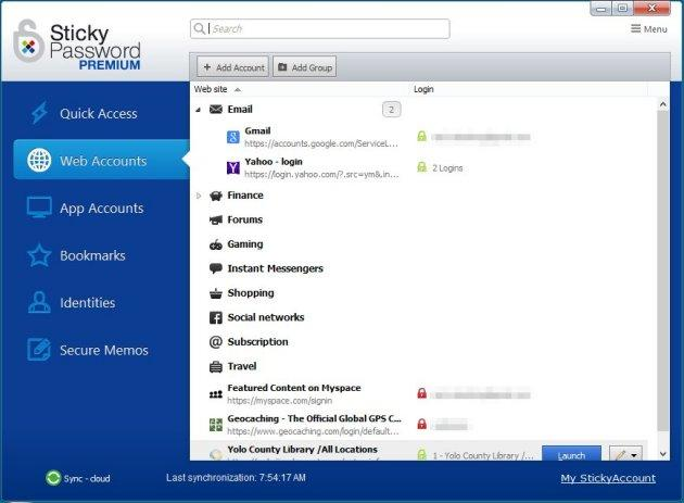 7e place : StickyPassword – Parfait pour les fonctionnalités basiques